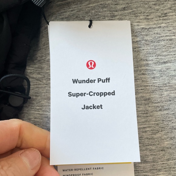 22”PTP 🎁 Sz 12 NWT Wunder Puff coat removable hood down crop super crop - Picture 7 of 14